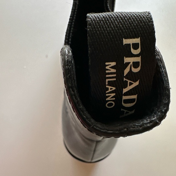 Prada Black Leather Chelsea Boots NWOB - Picture 3 of 15
